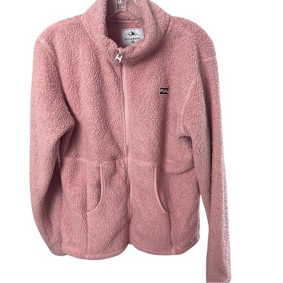 Billabong Fleece Sherpa Jacket, Casual, Weekend, Hiking, Cabin, Lounge, Pink, M - Picture 1 of 7